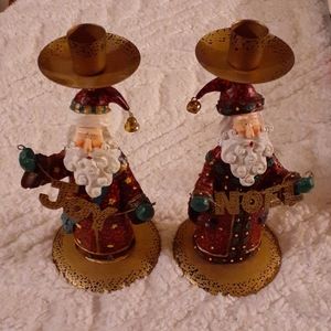 Sta claus candle holder